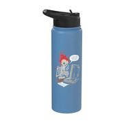 Spero che questa e-mail ti trovi bene Scheletro meme di lavoro divertente Stainless Steel Insulated Water Bottle