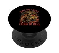 Spero che servano tacos all'inferno scheletro Sombrero divertente PopSockets PopGrip Adesivo