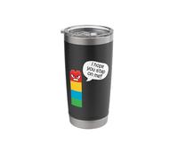 Spero che tu mi calpesti Funny Block Building Brick Builder Bicchiere termico in acciaio inox doppia parete
