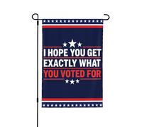 Spero che tu ottenga esattamente ciò per cui hai votato. Bandiere da giardino antifasciste, resistenti al fascismo, 12,5"x18", striscioni bifacciali, cartelli da giardino.