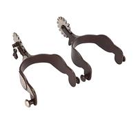 Speroni, 1 Paio di Speroni da Uomo in Corda Speroni da Cavallo con Intaglio Floreale retrò in Acciaio Al Carbonio con Speroni per Stivali da Cowboy Speroni Inglesi Accessori per