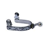 Speroni da Cavallo Western Cowboy per Uomo e Donna, Acciaio Inossidabile Antiruggine, Design Antico con Ingranaggio Girevole, per Allenamento e Competizione