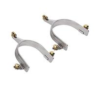 Speroni per Cavallo in Acciaio Inossidabile con Ingranaggio in Ottone da Uomo, Speroni Durevoli per Cavallo da Equitazione per papà, 2 con Diametro Interno da 3,1 Pollici per Cavalieri