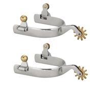 Speroni per stivali da cowboy, 1 paio di speroni per stivali da cowboy in acciaio inossidabile con in rame per cavallo riutilizzabile antiruggine per uomo donna equestre