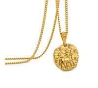 Speroto Collana Zodiaco Costellazione Regalo per Amici Famiglia Oroscopo Astrologia Collana in Acciaio Inossidabile Collana con Ciondolo in Rilievo per Uomo Donna Oro, Sagittario