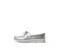 Sperry Authentic 2 Eye, Scarpa da Barca da Donna autentica con 2 Occhielli, Argento, 35, 36 EU