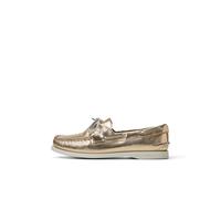 Sperry Authentic 2 Eye Scarpe Da Barca In Pelle Dorata Da Donna - EUR 37.5