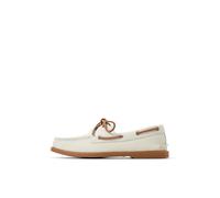 Sperry Scarpa da barca originale da uomo con 2 occhielli, Pelle bianca, 14 Wide