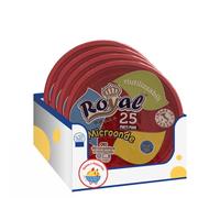 SPESA & RISPARMIO Piatti fondi plastica rossi microonde - Set da 25 pezzi - Variazioni 4/8/12 Pezzi (4)
