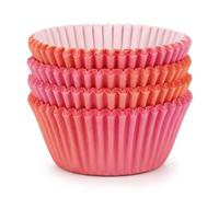 Spesh 100 pirottini per cupcake, in carta pastello, dimensioni standard, per feste di compleanno, baby shower (rosa + rosso)