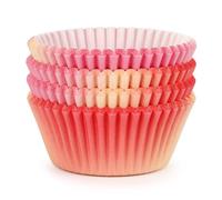 Spesh 100 pirottini per mini cupcake da forno, in carta pastello, per mini muffin, per feste di compleanno, baby shower (giallo + rosa)