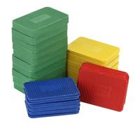 Spesh 40 distanziatori in plastica, 60 x 40 mm, rondelle in plastica, cunei in plastica, blocchi distanziali nelle dimensioni: 1,5,3,5,10 mm