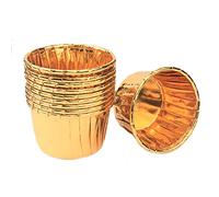SPESH 50 Pz Stampi per Cupcake Pirottini in Carta Stampi per Muffin Usa e Getta Tazze di Cottura per Muffin Cupcake(Oro)