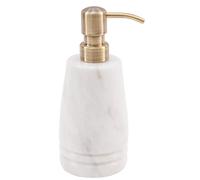 SPESHSTONES Dispenser di sapone liquido in marmo da 19,1 cm, contenitore bianco per sapone per lavello della cucina, bottiglia a pompa a mano, dispenser per lozione e shampoo schiumoso per piano di
