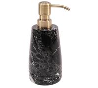 SPESHSTONES Dispenser per sapone in marmo 19 cm Nero Dispenser per sapone liquido e per sapone per le mani per lavello da cucina - Contenitore per disinfettante, lozione, shampoo schiumogeno per