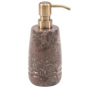 SPESHSTONES Dispenser per sapone in marmo 19 cm, sapone per le mani, lozione, shampoo schiumogeno e contenitore per disinfettante per la decorazione del piano del bagno - Dispenser per sapone liquido