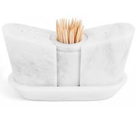 SPESHSTONES Saliera e pepiera in marmo, 6,3 cm, fatti a mano, bianco, contenitori per sale e pepe, per decorare il tavolo da pranzo, moderni saliera e spezie