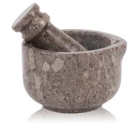 SPESHSTONES Set di mortaio e pestello in marmo da 7,6 cm, frantoio per pillole e aglio, piccola ciotola per macinare spezie, erbe, noci, guacamole, salsa, pesto e cucina