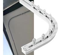 Spessato Ferrovia in alluminio per la tenda,Dimensione personalizzata | Tende del divisore della stanza curva recessa per il soffitto, per casa / camera di bellezza / ufficio / ospedale / hotel