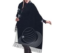 Spesse Sciarpa Donna Invernale Saturn Planets In Outer Space Sciarpe Inverno Moda Scialle Sciarpe 68X196cm