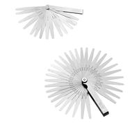 spessimetro a lamelle，spessimetro，Spessimetro Valvole di Precisione 32 Lame Spessimetro in Acciaio Inossidabile Gap Strumento di Misura Unità Metrico e Imperiale Spessimetro Professionale (A)