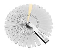 Spessimetro a Lamelle Valvole di Precisione 32 Lame Spessimetro Inox, Strumento di misurazione dello spessimetro a lamelle in Acciaio, Metrico e Imperiale Spessimetri Professionale