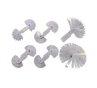 Spessimetro Calibro del raggio in acciaio inossidabile da 6 pezzi con set di spessimetri Calibro del raccordo del raggio 'arco e strumento di misurazione o spazio da 0,04-0,88 mm