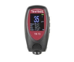 Spessimetro di rivestimento Testboy 73 (strumento di misura ad alta precisione, per strati isolanti, con tecnologia avanzata di sonde combinate), nero / rosso
