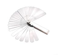 Spessimetro metrico in acciaio inox con intervallo da 0,02 a 1,00 mm e supporto per lama di protezione per misurazione di precisione in meccaniche di messa a punto motori e uso in officina, argento