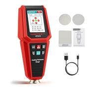 Spessimetro per Vernice Auto, Misuratore Digitale con Grafico a Barre, Schermo a Colori Retroilluminato 4 Vie, Allarme di Soglia, Sonda Fe/NFe