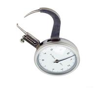 Spessimetro portatile da 0 a 10 mm con precisione di 0,05 mm, indicatore analogico con bracci dritti e curvi regolabili per materiali metallici, argento