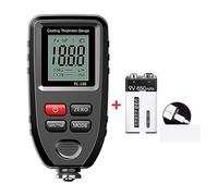 Spessimetro Vernice, Misuratore di spessore del rivestimento della vernice'automobile TC100 0.1um/0-1300 Tester di spessore del film della vernice'automobile che misura(Black with battery)