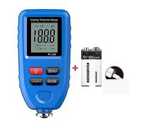 Spessimetro Vernice Misuratore di spessore del rivestimento della vernice'automobile TC100 0.1um/0-1300 Tester di spessore del film della vernice'automobile che misura(Blue with battery)