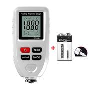 Spessimetro Vernice TC100 Calibro di spessore blu for strumenti di misura for auto FE/NFE Tester for vernice for auto 0-1300μm Calibro di spessore for vernice for auto(White with battery)