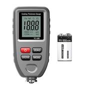 Spessimetro Vernice, TC100 Calibro di spessore blu for strumenti di misura for auto FE/NFE Tester for vernice for auto 0-1300μm Calibro di spessore for vernice for auto(Grey with battery)