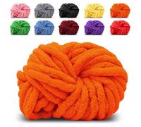 Spesso filo di lana arancio, voluminosi braccioli, lana a maglia grossa, filato di lana per uncinetto per coperta nido di animali domestici, coperta, cuscino decorativo