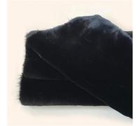 Spessore artificiale morbido peluche corto 180x50 cm peluche tessuto in pelliccia finta for costumi, cosplay, artigianato d'arte, fotografia, decorazione della casa, giocattoli(Black)