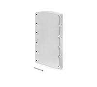 Emuca - Spessore laterale per montaggio di appendiabito saliscendi, viti per montaggio, grigio metallizzato, Set di 2