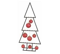 Spetebo Albero di Natale in metallo per decorazioni decorative, 117 cm, decorazione per albero di Natale, colore nero