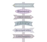 Spetebo Cartello da giardino in legno, altezza 76 cm, area di recupero, guida decorativa con picchetto, decorazione da giardino, indicatore di direzione, asta da giardino