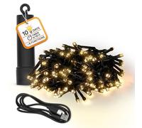 Spetebo Catena luminosa a batteria USB ricaricabile fino a 10 giorni di durata della luce con timer - 160 LED su 4 m - luce decorativa per esterni bianco caldo con 8 funzioni - Natale giardino gazebo