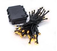 Spetebo Catena luminosa per esterni, luce bianca calda, con timer e 8 funzioni, 24 LED / 1,8 m, catena luminosa natalizia con chip di memoria, per giardino, Natale, Avvento, inverno, illuminazione a