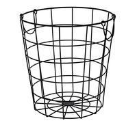 Spetebo Cestino in metallo nero - 29 cm - Cesto portaoggetti con 2 manici - cesto decorativo in filo di stoccaggio a griglia design rotondo
