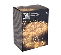 Spetebo Cluster - Catena luminosa a 720 LED, luce bianca calda, 720 cm, con alimentatore di rete per interni ed esterni