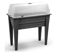 Spetebo Coltivazione serra su gambe 83 x 78 cm - rettangolare - aiuola rialzata con coperchio serra - aiuto per la coltivazione fioriera fioriera copertura