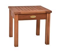 Spetebo Eucalipto, tavolino da 40 cm, effetto teak, piccolo tavolo da giardino in legno massello, tavolo per balcone, terrazza, giardino, piante, decorazione