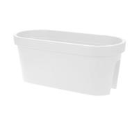 Spetebo Fioriera da balcone ovale 60 cm - bianco - vaso per piante in plastica da appendere - vaso da giardino - fioriera da appendere