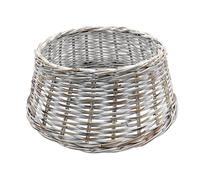 Spetebo Gonna per albero di Natale in vimini, 60 cm, colore bianco, copertura per l'albero di Natale, supporto per albero di Natale, coperta albero, collare albero di Natale, gonna