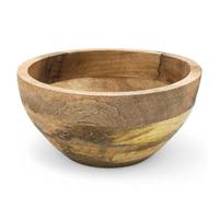 Spetebo Mango - Ciotola decorativa naturale, 20 cm, in legno, per frutta, rotonda, vassoio decorativo da servizio, vassoio decorativo per candele, ciotola da portata