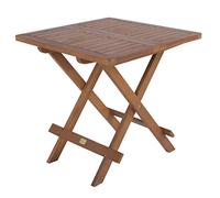 Spetebo Mesa de Jardín de Acacia Aceitada - 50 cm - Mesa Plegable de Madera para Interior y Exterior - Mesa Bistro Plegable Sólida para Balcón Lateral Terraza Jardín